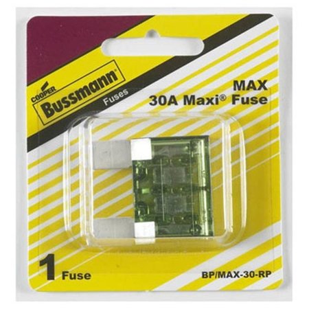 EATON BUSSMANN Cooper Bussmann BP-MAX-30-RP 30A Maxi Blade Fuse; Pack Of 5 157679